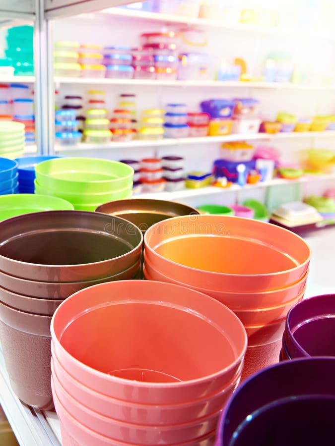 Plastic Plant Pots in Store Stock Image Image of garden, design 220370665
