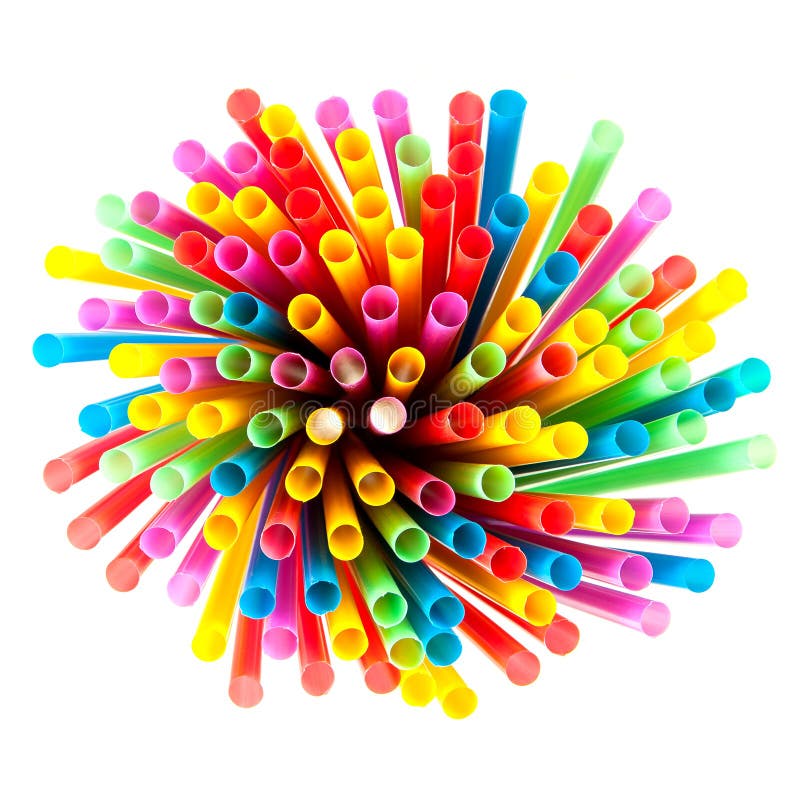 Colored plastic straws stock photo. Image of plastic 32723330