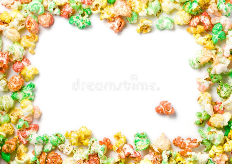 Colored popcorn full border