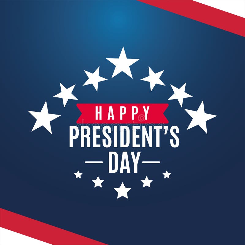 Colored President Day Template with Stars Vector Stock Vector ...