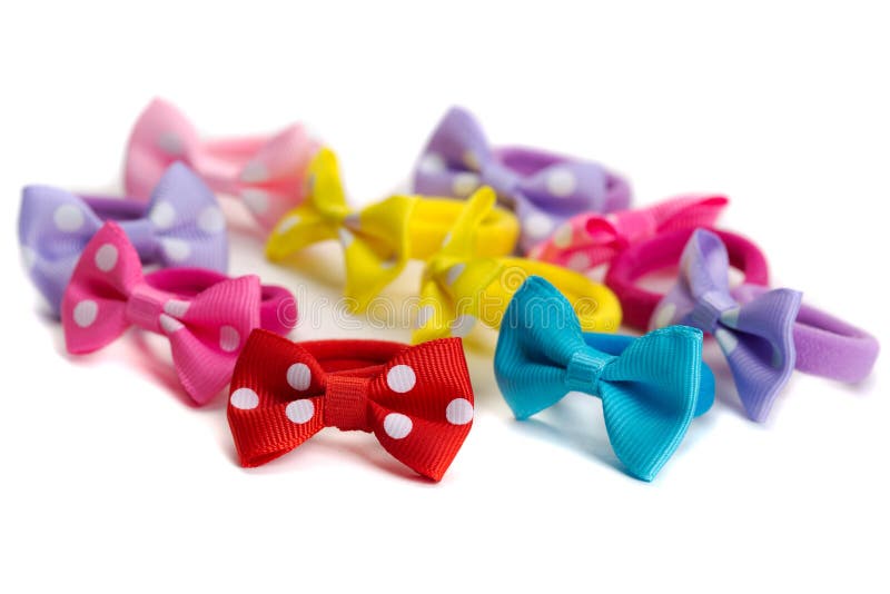 Colored Rubber Bands for Hair. Stock Photo Image of hairstyle