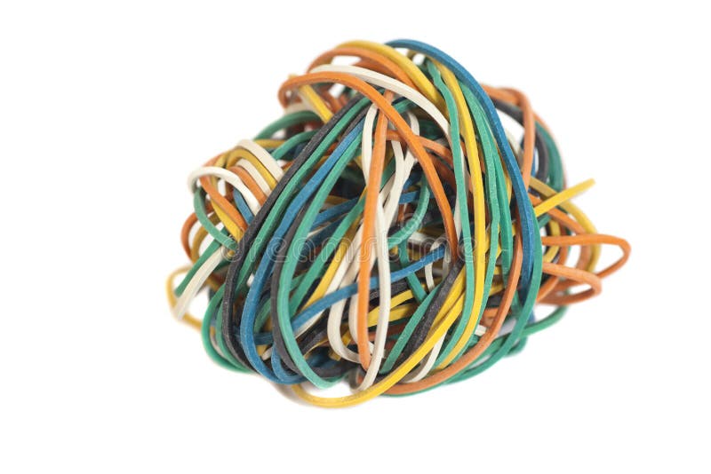 Colored rubber bands stock photo. Image of isolated, multiple 58511156