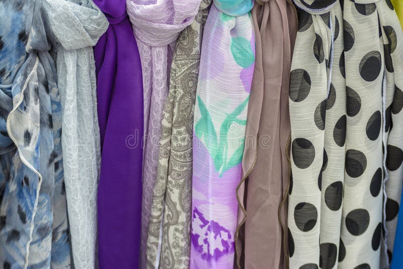 Colored scarves stock photo. Image of colors, feminine 50789198