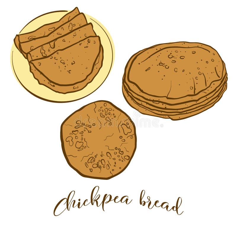 Hand drawn sketch of Chapati bread Vector drawing of Flatbread food  usually known in South Asia Bread illustration series Stock Vector Image   Art  Alamy