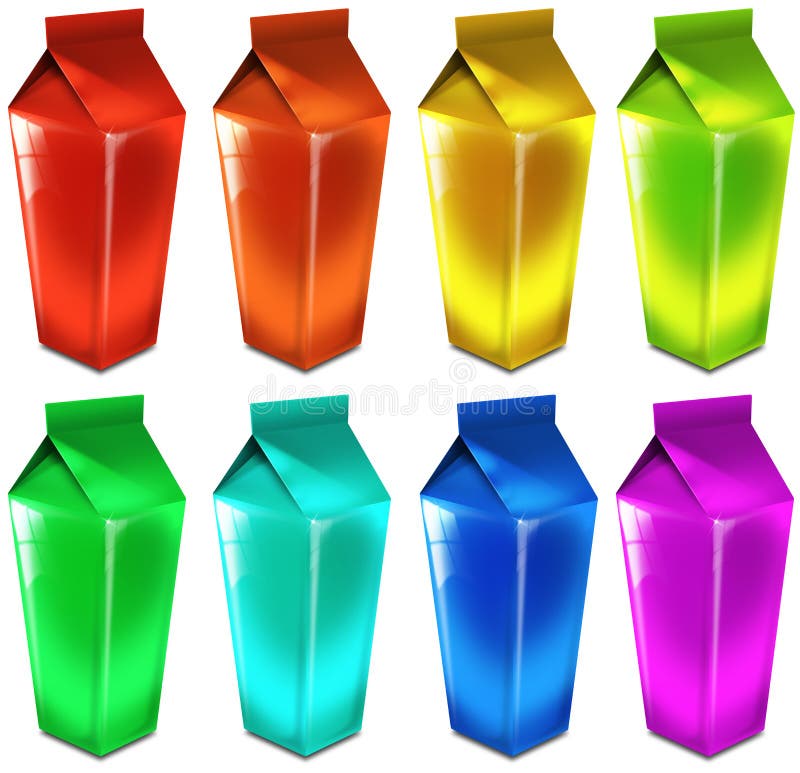 Colored small carton boxes