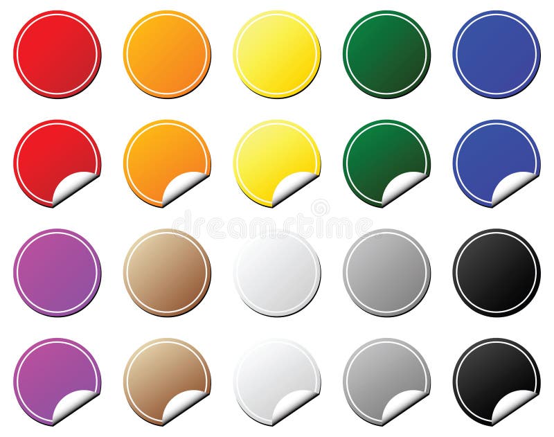 Colored Stickers vector illustration