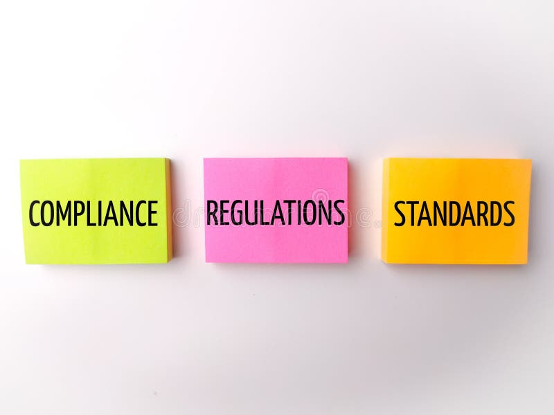 Compliance Regulations Traffic Sign on Blue Sky Stock Image Image of emissions, accountability