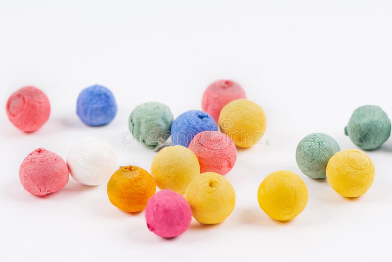 Colored Styrofoam Balls Decorative Polystyrene Spheres Baubles Stock Photo Image of confetti