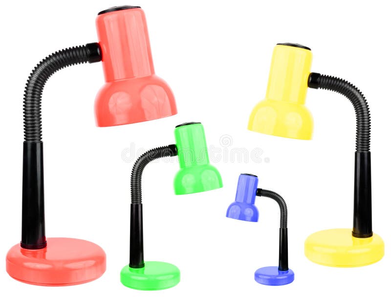 Colored table lamps