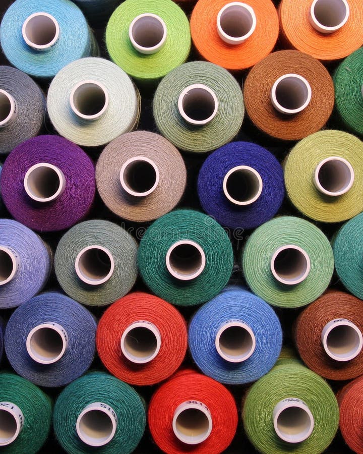 Colored Thread for Sewing.Threads in Spools Stock Photo Image of