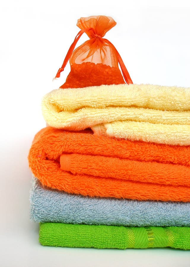 Luxury Towels stock photo. Image of rack, clean, wall 1220746