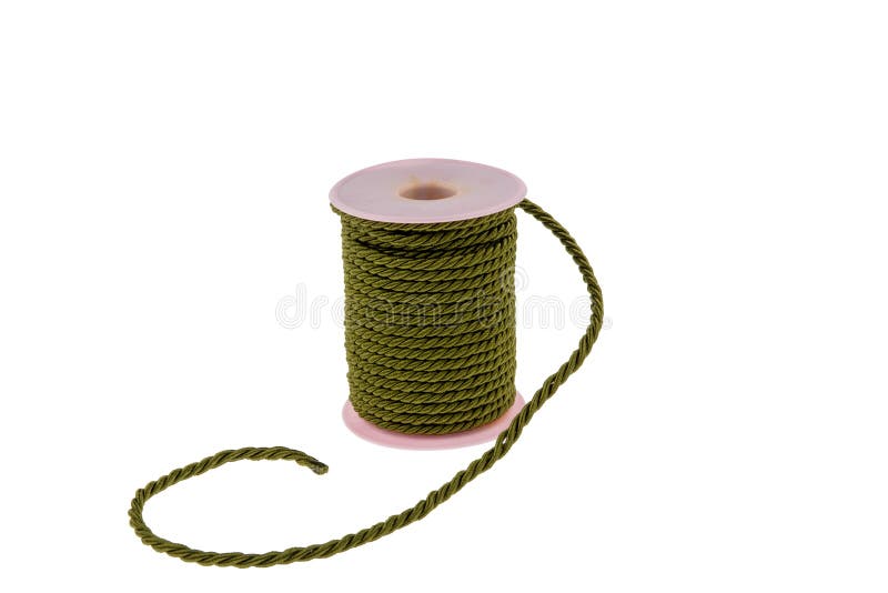 Colored Twisted Cord Spools or Cotton Rope. Studio Shoot Isolated on White  Background Stock Image - Image of isolated, decoration: 241443629