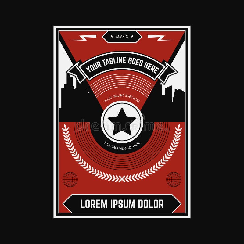 PROPAGANDA POSTER BACKGROUND vector illustration