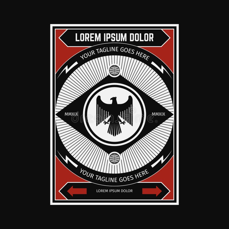 PROPAGANDA POSTER BACKGROUND vector illustration