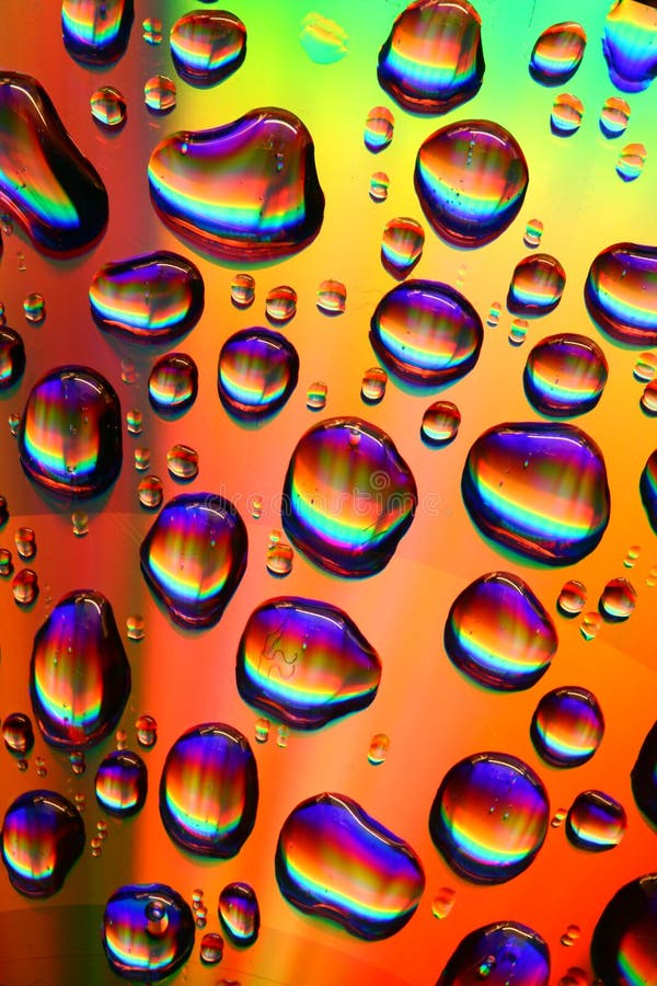 Colored water drops stock photo. Image of beauty, closeup - 6077612