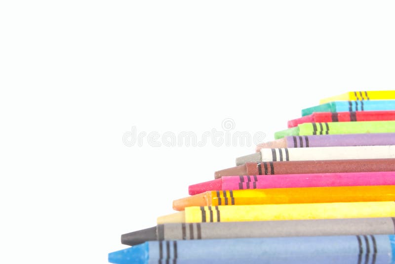 Colored wax pencils stock image. Image of gray, pink 17366531