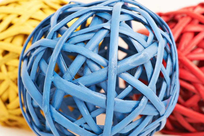 Colored wicker balls stock photo. Image of nobody, decorative 19143382