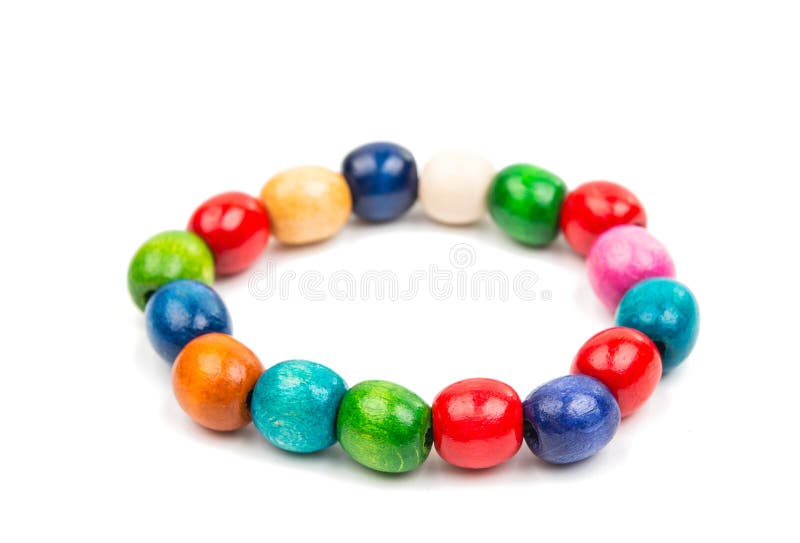 Colored wooden beads