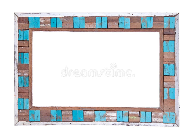 Colored wooden frame