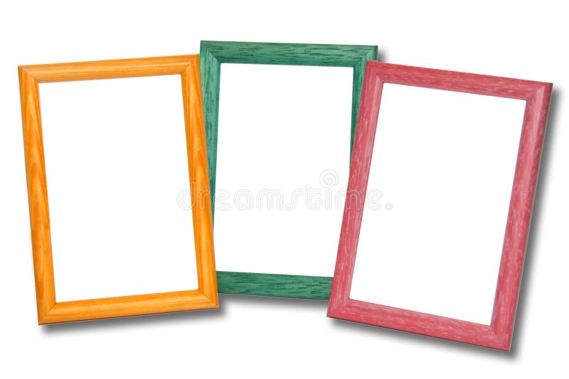 Colored wooden frames