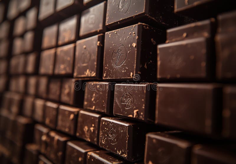 Colores de Chocolate Marrón Oscuro Cerrar Pared stock de ilustración