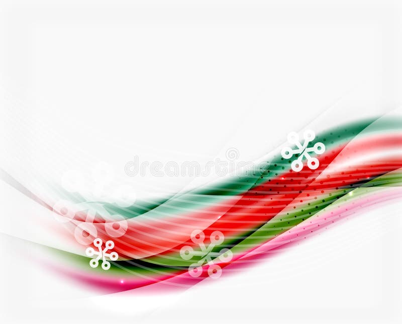 Colorez la ligne de vague avec des flocons de neige, calibre d'affaires de vecteur d'hiver illustration de vecteur Colorez la ligne de vague avec des flocons de neige, calibre d'affaires de vecteur d'hiver illustration de vecteur