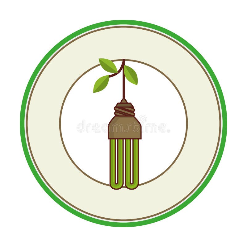 Colorez le cadre circulaire avec l'ampoule et embranchez-vous avec des feuilles illustration libre de droits Colorez le cadre circulaire avec l'ampoule et embranchez-vous avec des feuilles illustration libre de droits