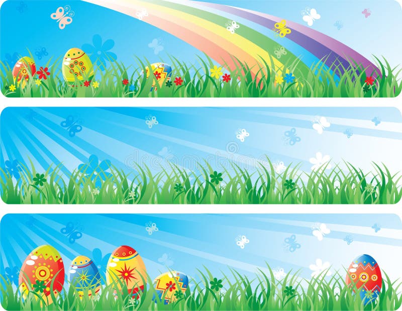 Colorfol Easter banner set