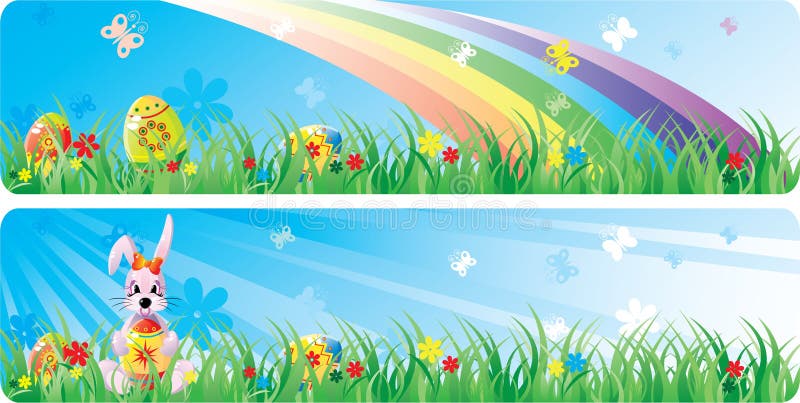 Colorfol Easter banner set