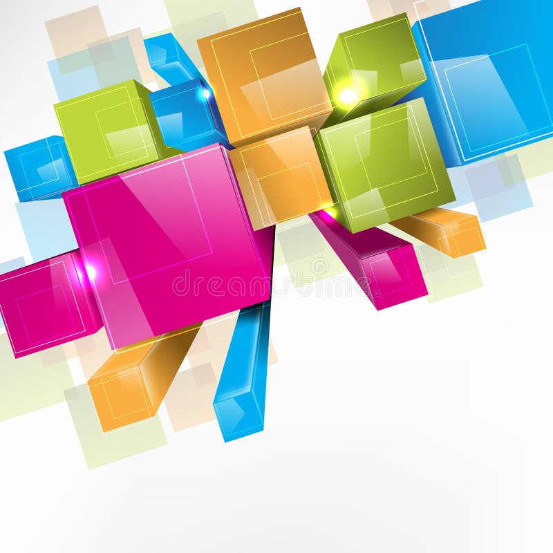 Colorful 3d blocks background