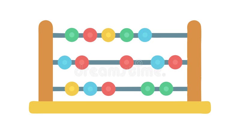 Colorful Abacus Counting Tool Icon for Education, vector design Generative AI vector illustration