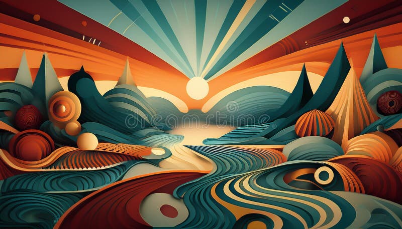Colorful abstract background with abstract shapes royalty free illustration