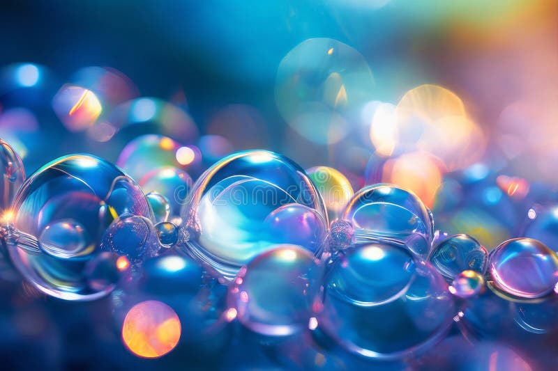 Colorful abstract background with a bubble blur effect. stock photo