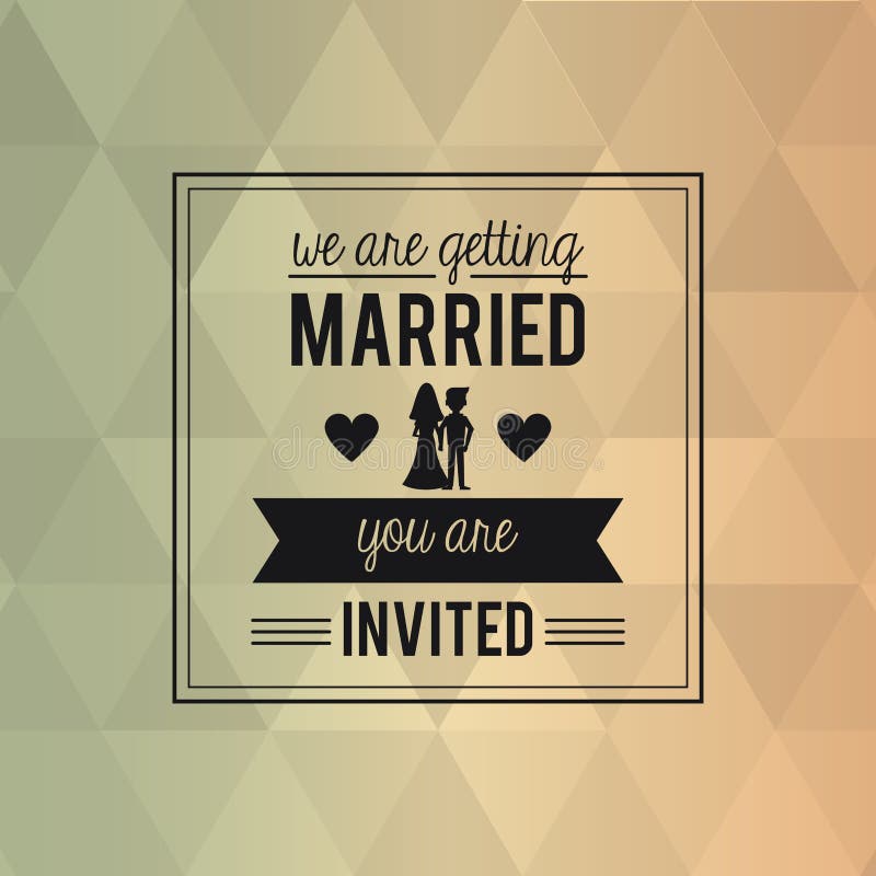Colorful Abstract Background Card of Wedding Stock Vector