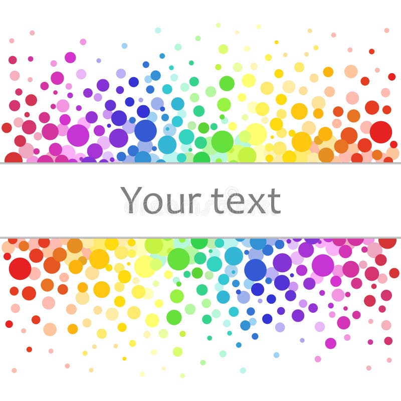 Colorful abstract background of colorful dots, circles with place for your text.