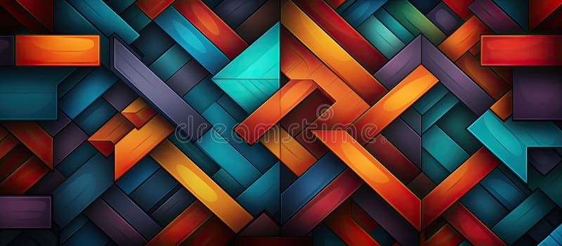A colorful abstract background with a geometric pattern of lines and squares royalty free illustration