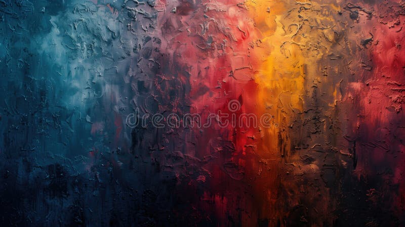 Colorful abstract background with grunge texture and red, orange, blue and yellow stock photo