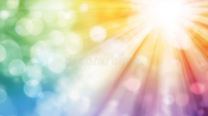 Colorful abstract background with radiant light and bokeh effects royalty free stock photo
