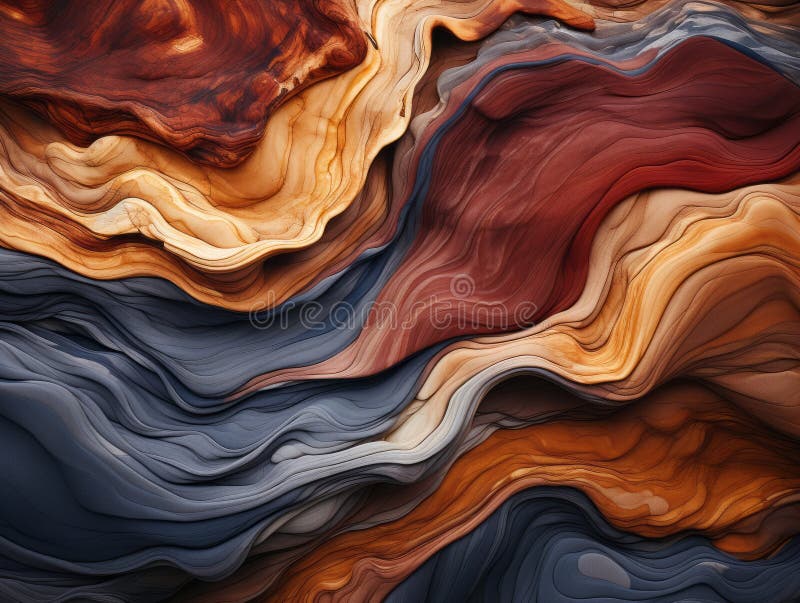 Fond abstract colorat cu valuri de diferite culori stock illustration