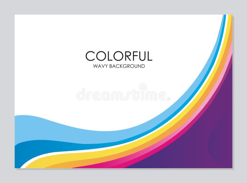 Colorful Abstract Background with Wavy Style Design Stock Vector -  Illustration of design, decoration: 146774854