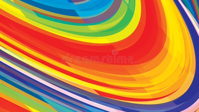 Colorful abstract bend. Multicolored vector graphics royalty free illustration