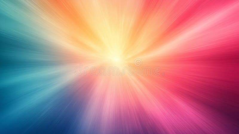 Colorful abstract burst of light creating a vibrant effect in space stock photography