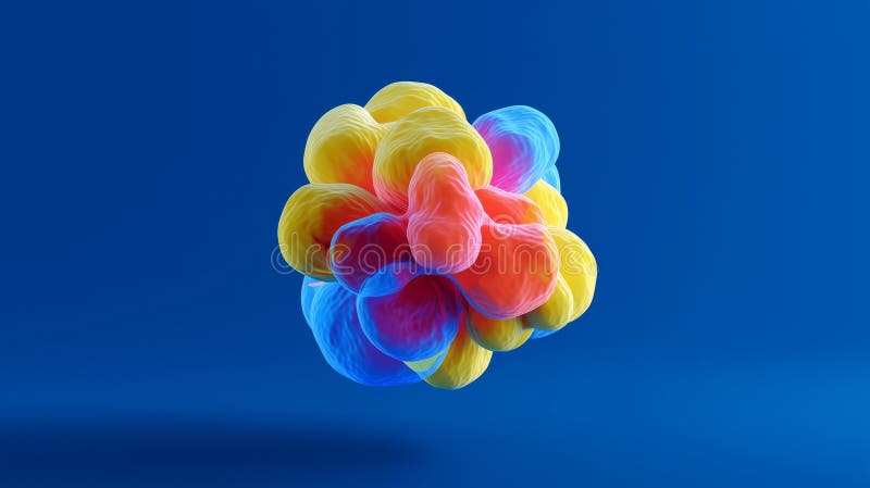 Colorful Abstract Design of Dynamic Sphere Shape stock illustration