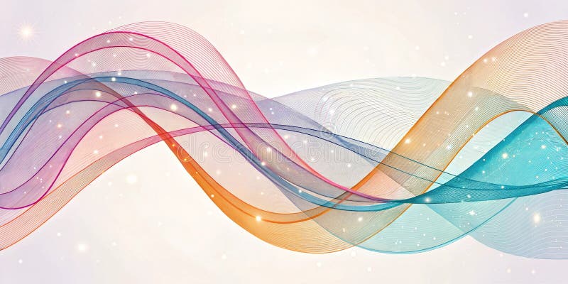 Flowing Vibrant Abstract Waves stock photos