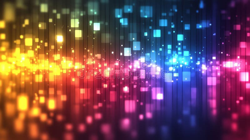 Colorful abstract digital art with striking lights and vibrant patterns royalty free illustration