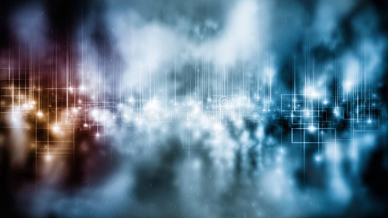 Colorful abstract digital background with sparkling lights and vibrant hues royalty free stock photo