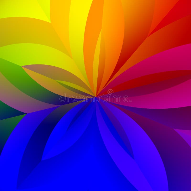 Colorful Abstract Floral Rainbow Background