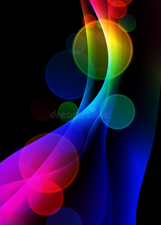 Colorful Abstract Floral Wave Background