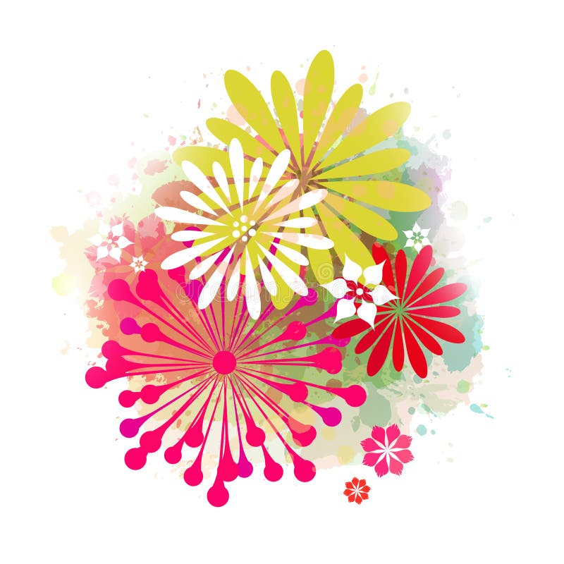 Colorful abstract flower background