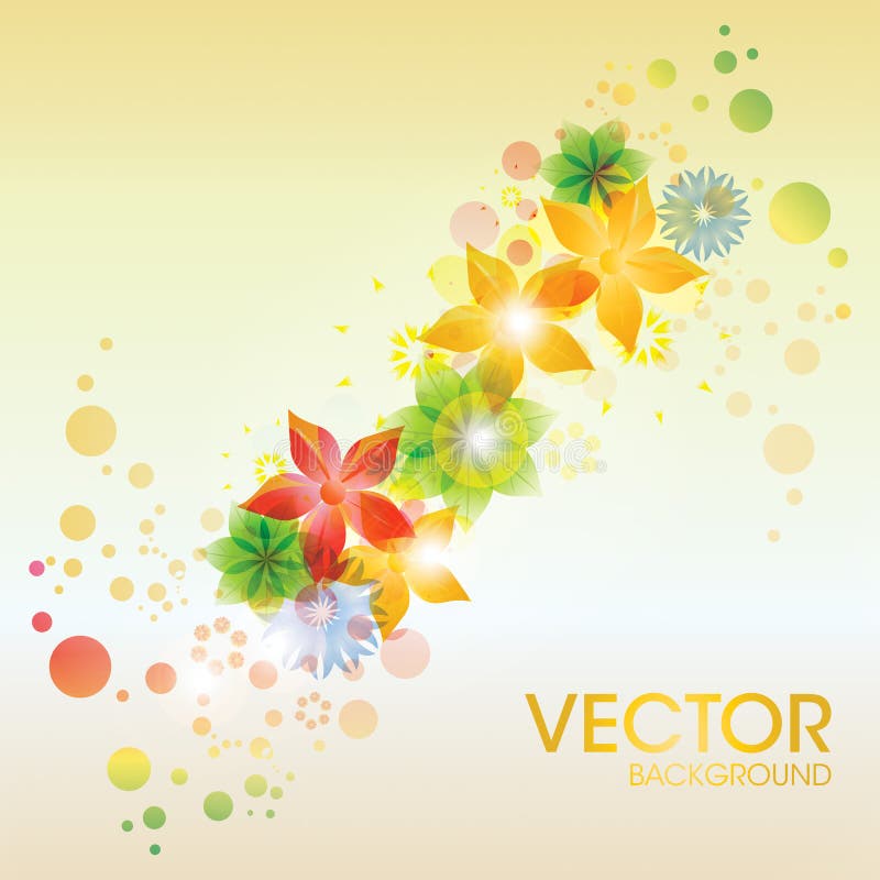 Colorful Abstract Flower Vector Background